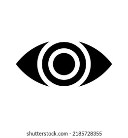 Icono de ojo o logotipo símbolo de signo aislado ilustración vectorial - iconos vectoriales de estilo negro de alta calidad
