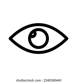 Icono de ojo o logotipo símbolo de signo aislado ilustración vectorial - iconos vectoriales de estilo negro de alta calidad
