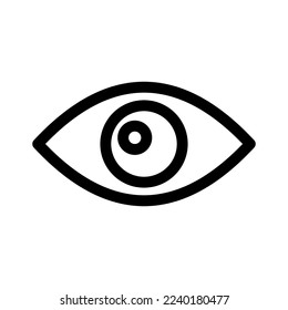 Icono de ojo o logotipo símbolo de signo aislado ilustración vectorial - iconos vectoriales de estilo negro de alta calidad
