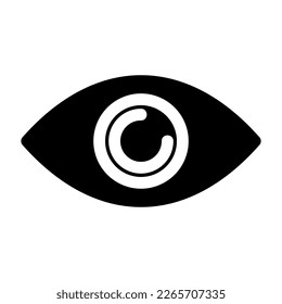 Icono de ojo o logotipo símbolo de signo aislado ilustración vectorial - iconos vectoriales de estilo negro de alta calidad
