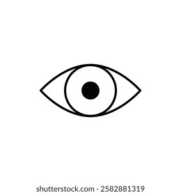 Eye icon logo sign set vector outline
