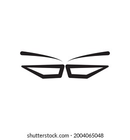 Icono ocular o logo vectorial de la ilustración aislada del signo, ilustración vectorial con contorno negro de alta calidad.