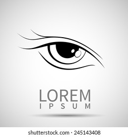 eye icon look human vision symbol vector