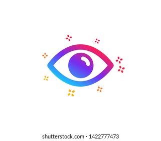 Eye icon. Look or Optical Vision sign. View or Watch symbol. Dynamic shapes. Gradient design eye icon. Classic style. Vector