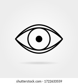 Eye Icon Look Vision Symbol Flat Stock Vector (Royalty Free) 1722633559 ...