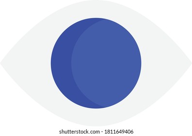 Augensymbol. Look and Vision Icon. Augenvektor-Symbol Augenlogo für Augenarztbüro. Medizinische Ikone für Sehhilfe. Blauer ring-förmiger Iris mit Schüler in der Mitte.