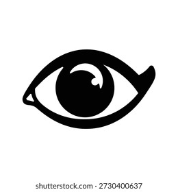 Icono del ojo, silueta del Vector de la mirada y de la visión aislada