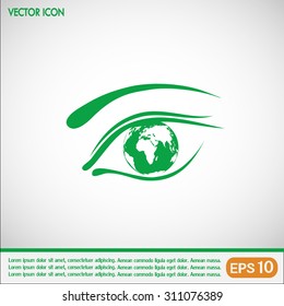 Eye icon. Look at the world with open eyes. Vector illustration.