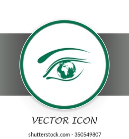 Eye icon. Look at the world with open eyes. Vector illustration.