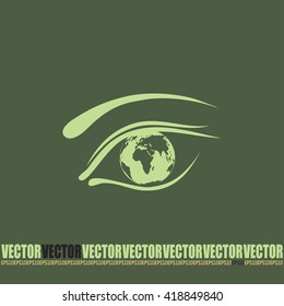 Eye icon. Look at the world with open eyes. Vector illustration.