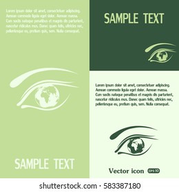 Eye icon. Look at the world with open eyes. Vector illustration.