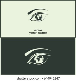 Eye icon. Look at the world with open eyes. Vector illustration.