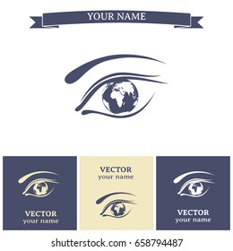 Eye icon. Look at the world with open eyes. Vector illustration.