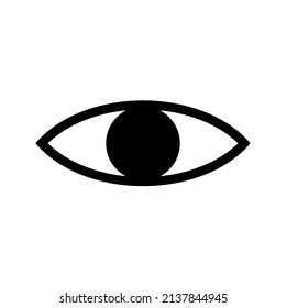 Eye icon for medical illustrations, for ophthalmologist and eye problems, retinal scan. Isolated on a white background. Vector graphics svg