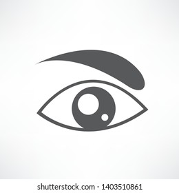 Eye icon, modern minimal flat design style