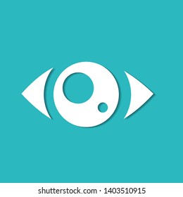 Eye icon, modern minimal flat design style