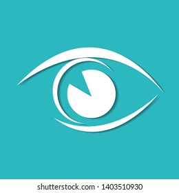 Eye icon, modern minimal flat design style