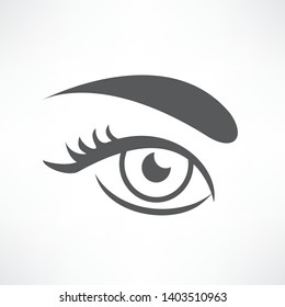 Eye icon, modern minimal flat design style