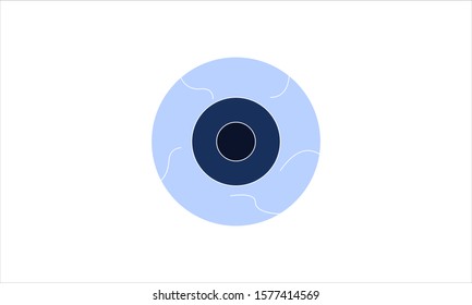 Eye icon, modern minimal flat design style, vector symbol