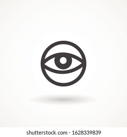 Eye icon. New trendy eye vector illustration symbol. Esoteric sign alchemy,