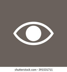 Eye Icon on Dark Gray Color. Eps-10.