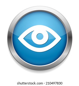 Eye icon on glossy  round button