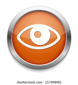 Eye icon on glossy  round button