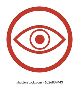 Eye icon on white background. Vector illustration