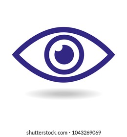 Eye icon on white background. Vector illustration