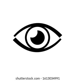 Eye icon on white background.