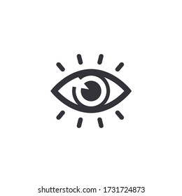icono de ojo sobre fondo blanco