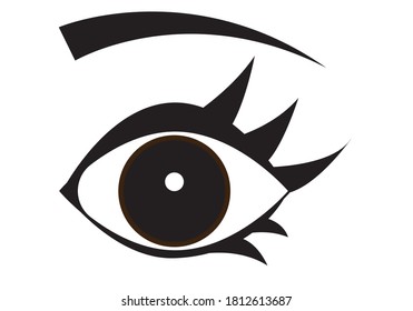 Eye icon on white background