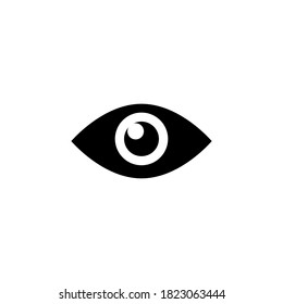 Augensymbol auf weißem Hintergrund. Stock-Vektorsymbol