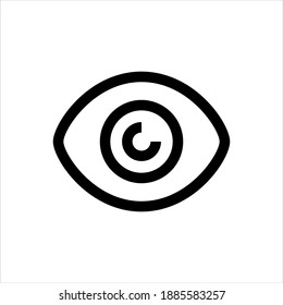 Icono ocular sobre fondo blanco