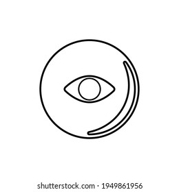 Augensymbol auf weißem Hintergrund