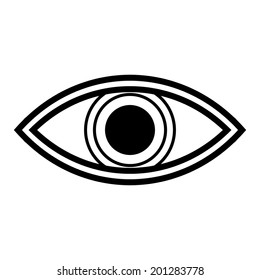 Eye icon on white background.