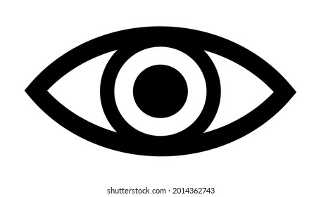 icono de ojo sobre fondo blanco