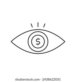 Eye icon on white background