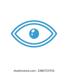 Eye icon on white background. Vector illustration in trendy flat style