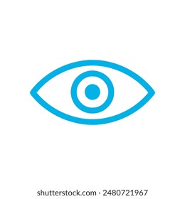 Eye icon on white background. Vector illustration in trendy flat style