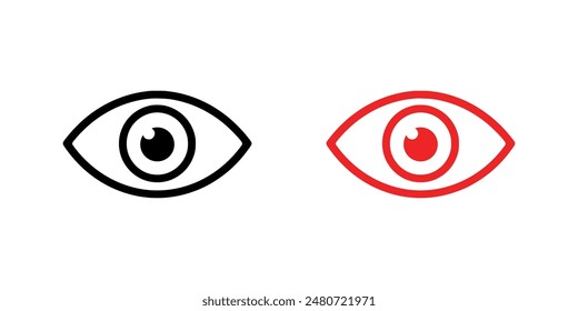Eye icon on white background. Vector illustration in trendy flat style