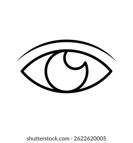 Icono del ojo en el fondo blanco