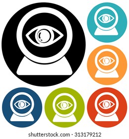eye icon on a white background