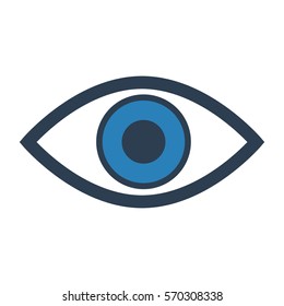 Eye icon on white background. Vector illustration