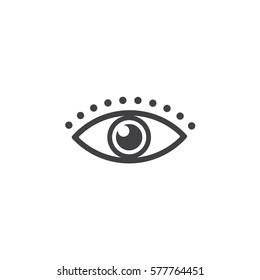 Eye icon on white background. Vector illustration.