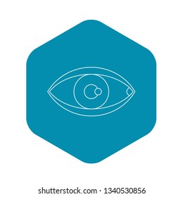 Eye icon. Outline illustration of eye vector icon for web