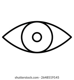 Icono de ojo Contorno de marca de logotipo aislado
