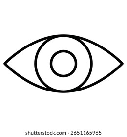 Ícone de olho Contorno da marca de logotipo isolada