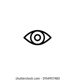 Eye icon with outline style. Can be used for UI or UX, presentations, social media, websites, and more.