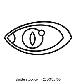 Eye icon outline vector. Eyeball sight. View look